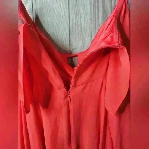 Express tube top Coral colored dress with a  lining. Size 4.  100% Polyester. - Picture 5 of 5